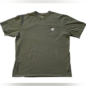 Carhartt K87 XLT Pocket Tee Workwear Army Green Heavy Duty